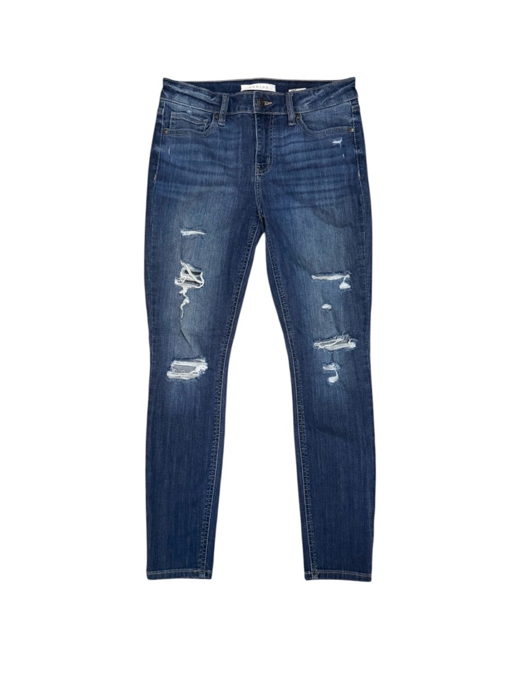 Eunina Jude Mid Rise Skinny Ankle Jeans Women’s Size 7 Distressed Stretch
